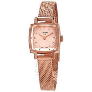 Tissot womens Lovely Stainless Steel Dress Watch Rose Gold / Damaged Box